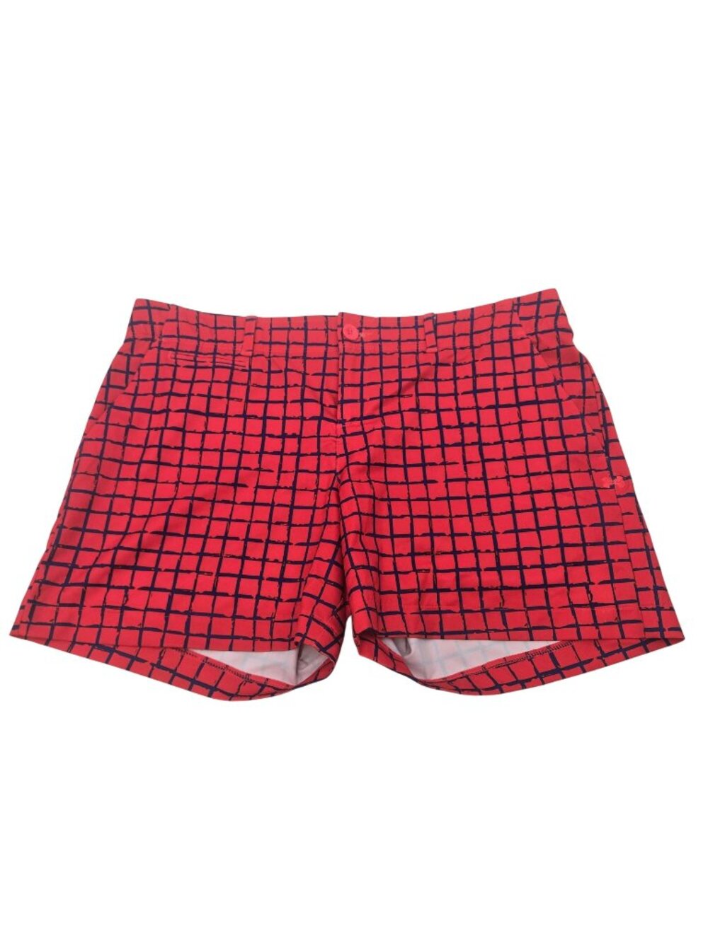 Under Armour Women's Golf Shorts Orange/Navy 5" Inseam Size 14 New